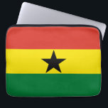 Ghana flag laptop sleeve<br><div class="desc">An ideal gift for all those who are patriotic of their country!</div>