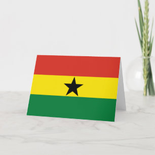 Ghana flag letterpress thank you card