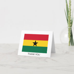 Ghana Flag Letterpress Thank You Card