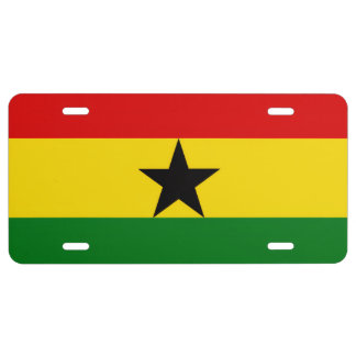 Ghana Flag License Plate