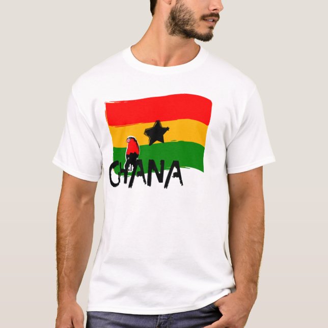 GHANA (FLAG LINE) T-Shirt (Front)