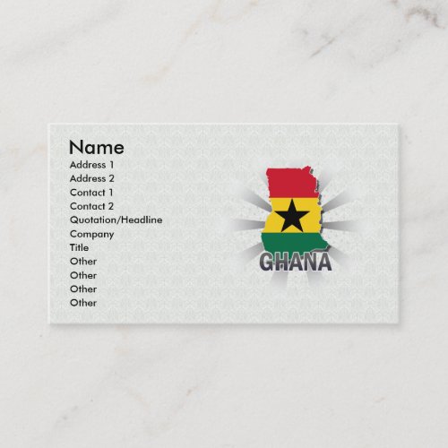 Ghana Flag Map 2.0 Business Card