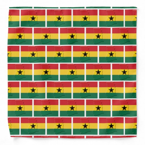 GHANA Flag Map Bandana