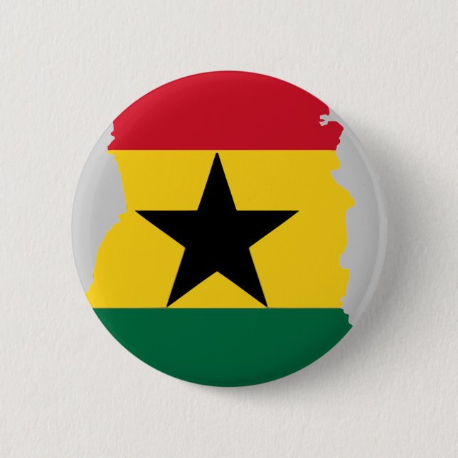 Ghana flag map button (Front)