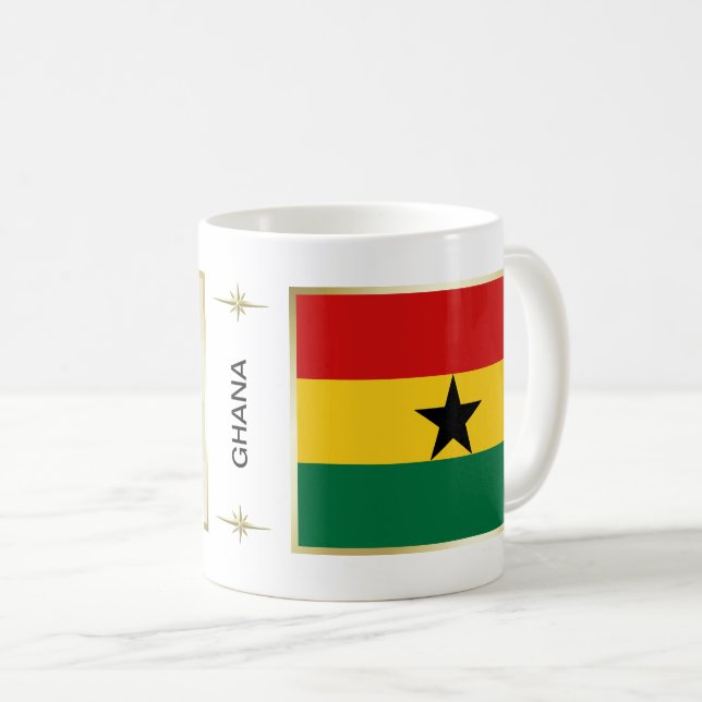 Ghana Flag + Map Mug (Front Right)