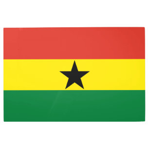 Ghana flag metal print