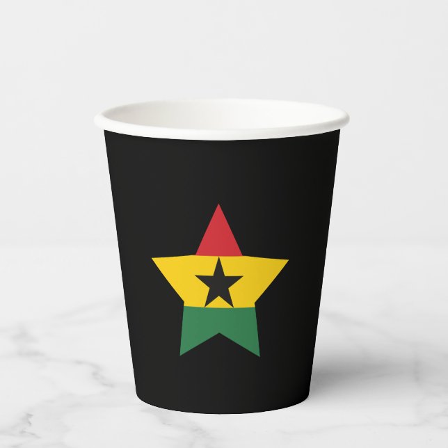 Ghana Flag Paper Cups (Front)