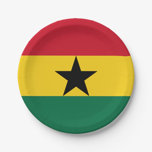Ghana flag Paper Plate (Front)