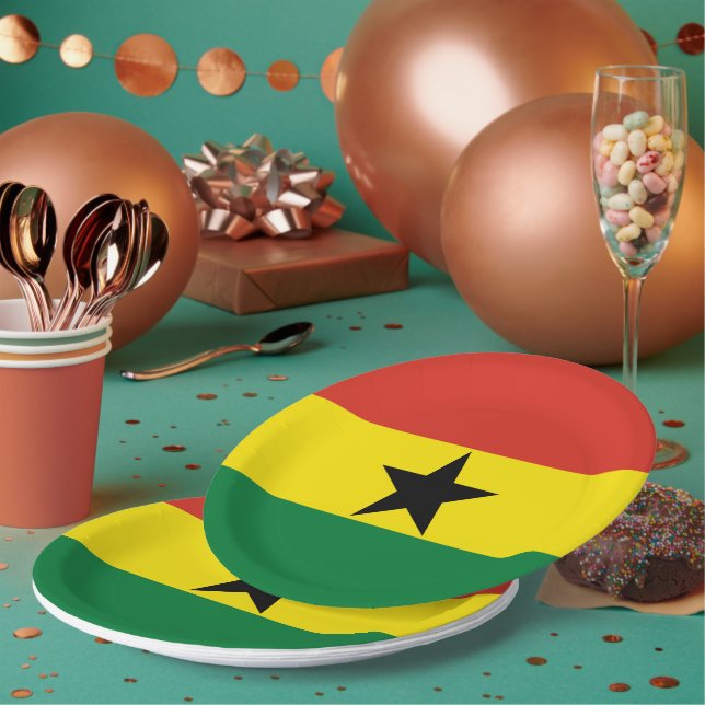 Ghana flag paper plates (Multi)