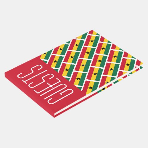 GHANA FLAG Patriotic Customized RED Ghanaian Guest Book
