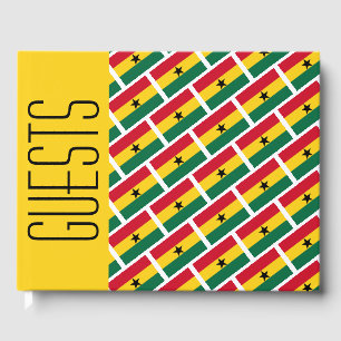 GHANA FLAG Patriotic Customized YELLOW Ghanaian Guest Book