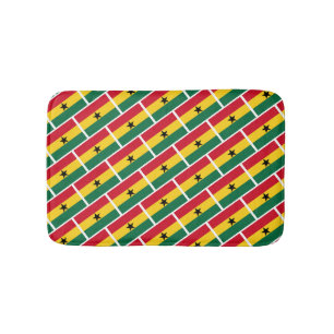 GHANA FLAG Patriotic Geometric Modern Bath Mat