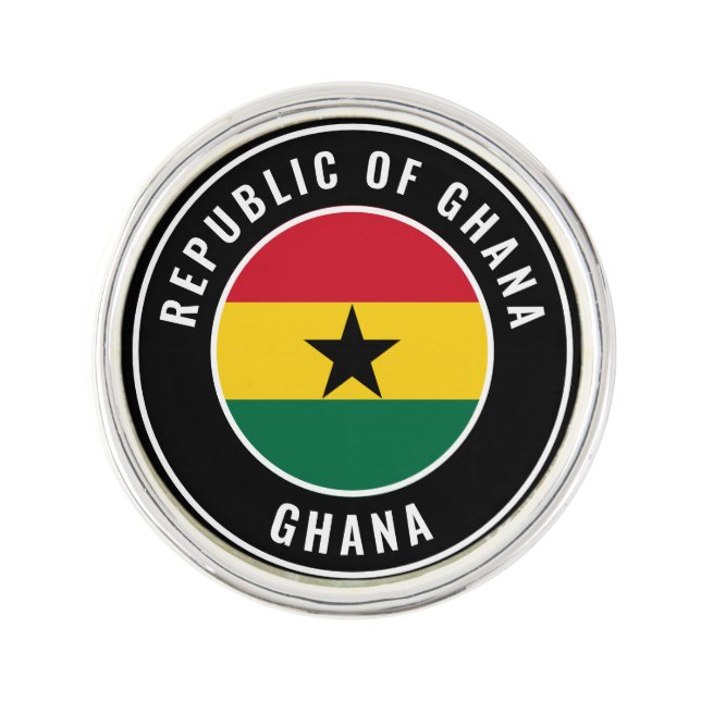 Ghana Flag Patriotic Lapel Pin (Front)