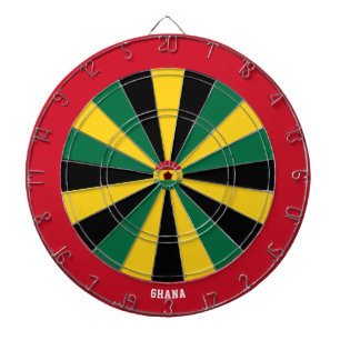 Ghana Flag Patriot's Bullseye Dart Board