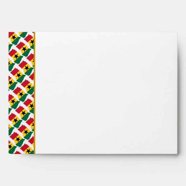 GHANA FLAG Personalized Celebration Wedding Envelope (Front)