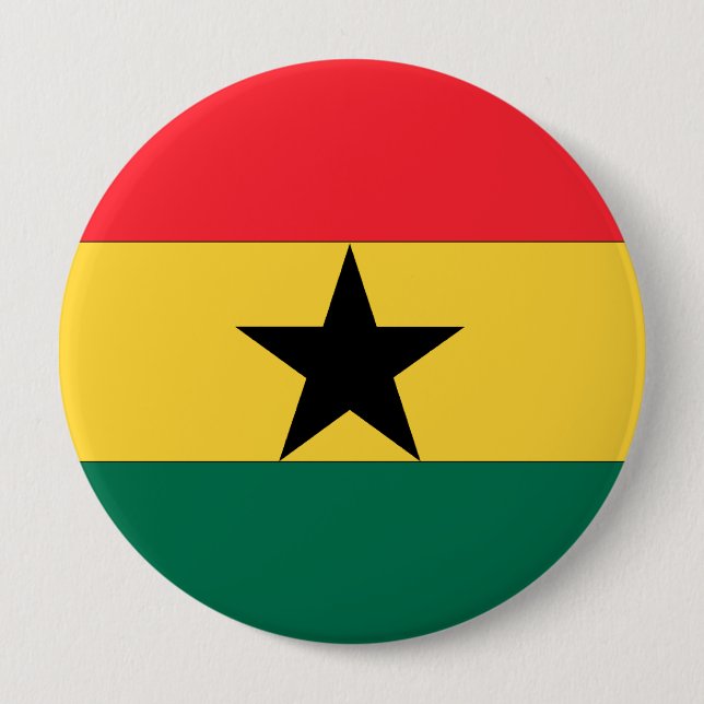 Ghana Flag Pinback Button (Front)