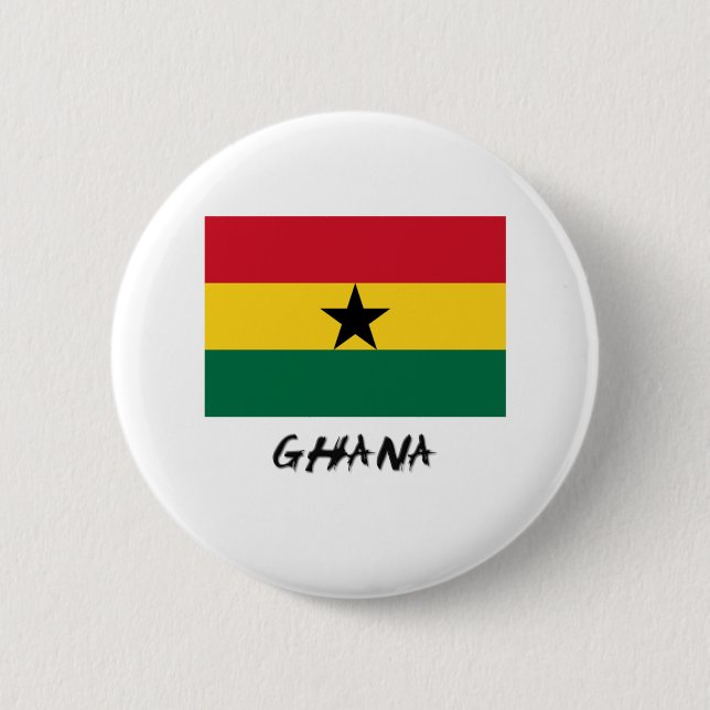Ghana Flag Pinback Button (Front)
