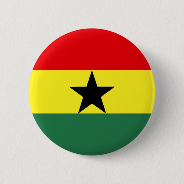 Ghana Flag Pinback Button (Front)