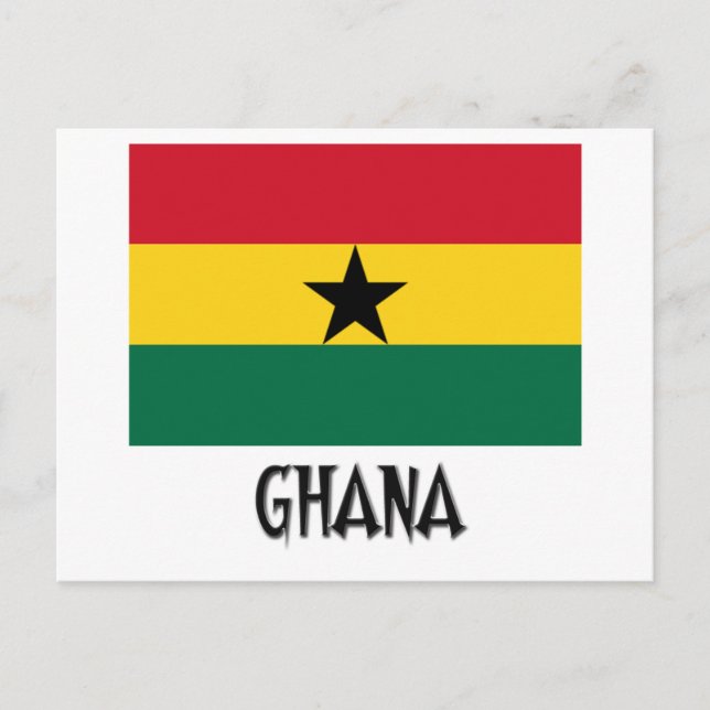 Ghana Flag Postcard (Front)