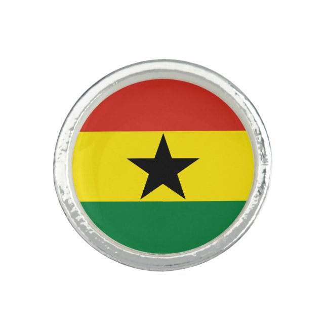 Ghana flag ring (Front)