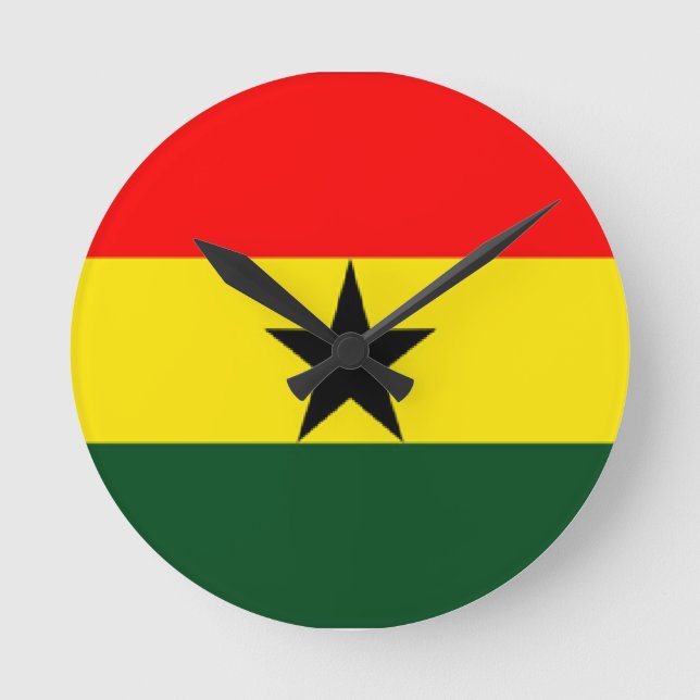 Ghana flag round clock (Front)