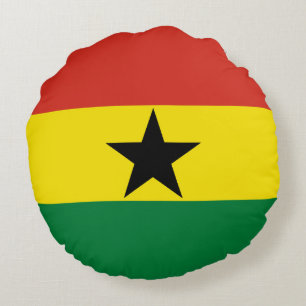 Ghana flag round pillow