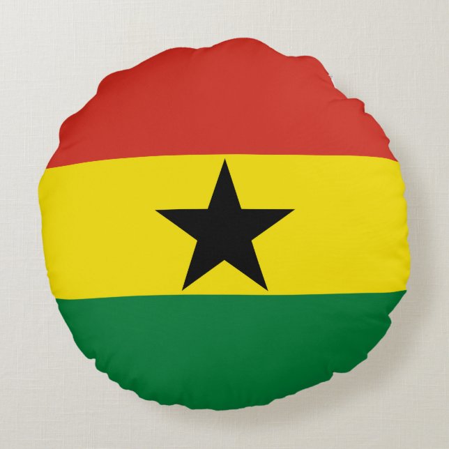 Ghana flag round pillow (Back)