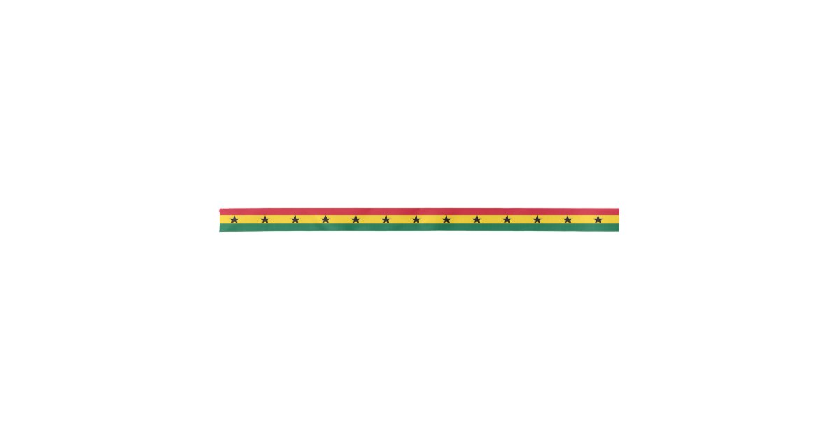 Ghana Flag Satin Ribbon | Zazzle