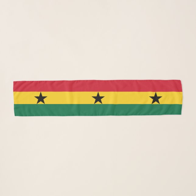 Ghana Flag Scarf (Front (Horizontal))