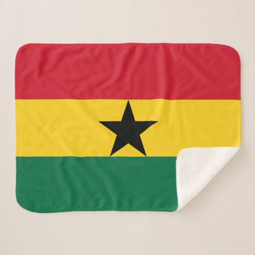 Ghana Flag Sherpa Blanket