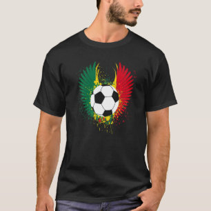 Ghana Flag Soccer Football Wings Ghanaian Football T-Shirt