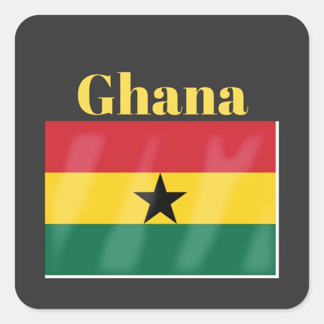Ghana Flag  Square Sticker (Front)