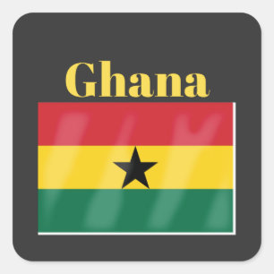 Ghana Flag Square Sticker
