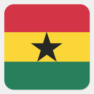 Ghana Flag Square Sticker