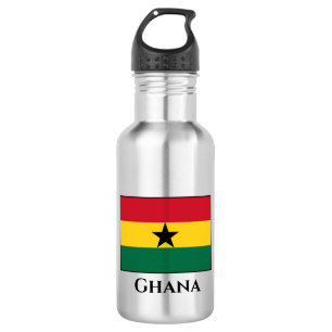 Ghana Flag Stainless Steel Water Bottle