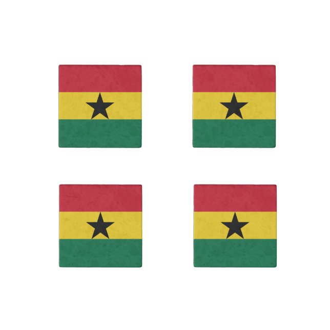 Ghana Flag Stone Magnet (Front)
