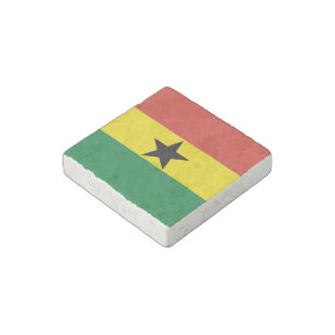 Ghana flag stone magnet