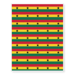 Ghana Flag Temporary Tattoos