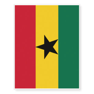 Ghana Flag Temporary Tattoos