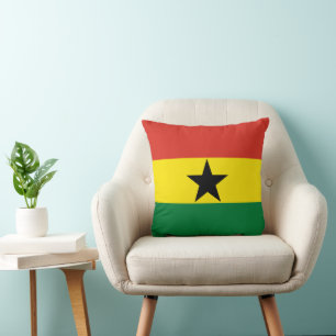 Ghana flag throw pillow