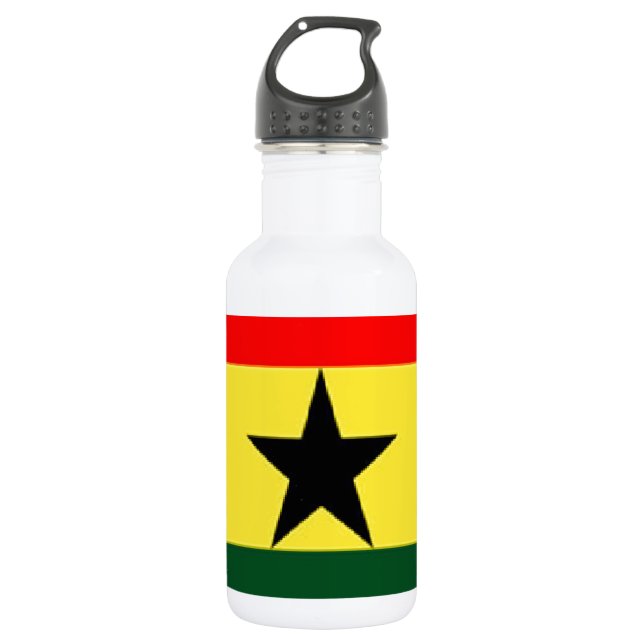 Ghana flag water bottle (Front)