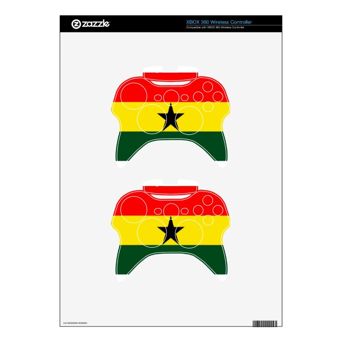 Ghana flag xbox 360 controller skin