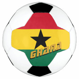 Ghana Football & Ghanaian Flag / Sports Soccer Ball