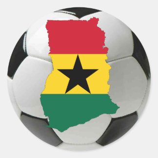 Ghana football soccer classic round sticker