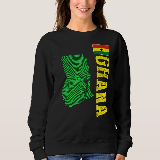 Ghana Ghana Map Ghana Flag Sweatshirt (Front)