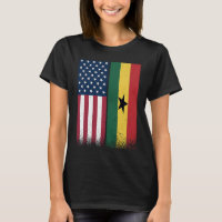 Ghana Ghanaian American Flags Proud USA Ghana
