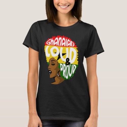 Ghana Ghanaian Heart Love Proud Melanin Flag Princ T_Shirt