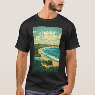 Ghana Illustration Travel Art Vintage T-Shirt
