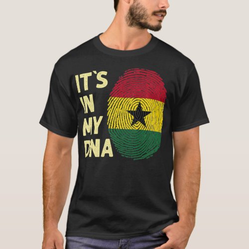 Ghana In My DNA Ghanaian Flag Team Ghana cross cou T_Shirt