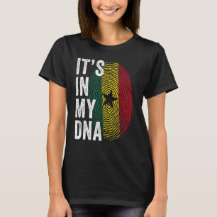 Ghana It's In My DNA Cute Ghanaian Fingerprint Gha T-Shirt